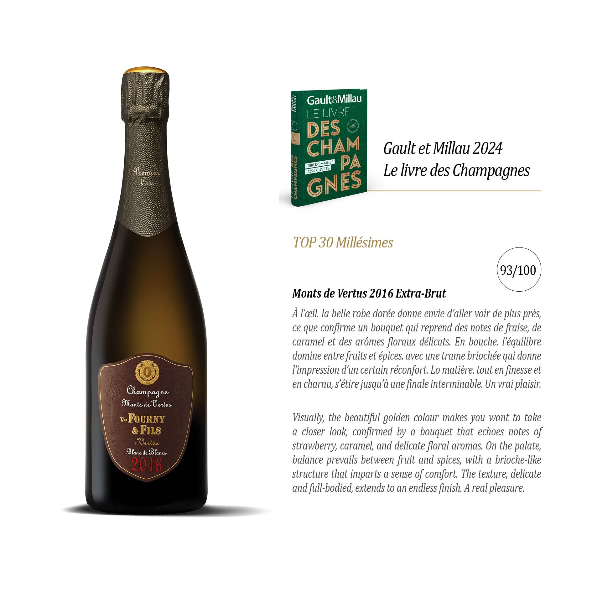 Gault et Millau 2024 - Monts de Vertus 2016 Extra-Brut